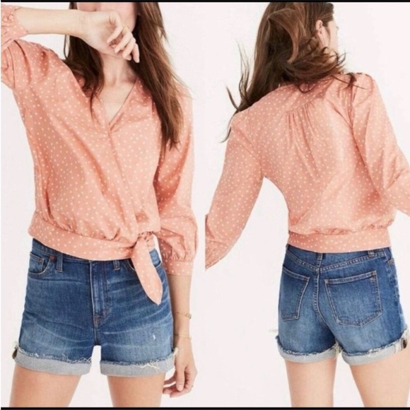 Madewell Star Scatter Wrap Blouse Size XS NWOT - Picture 3 of 9